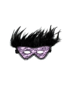 Máscara de Lujo con Plumas Púrpura - Imagen 2