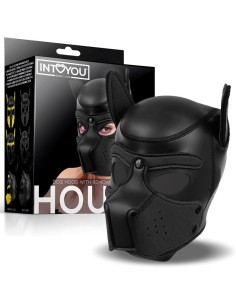 Hound Máscara de Perro Neopreno Hocico Extraíble Negro Talla Única - Imagen 1