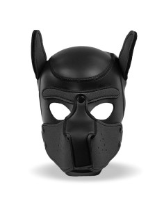 Hound Máscara de Perro Neopreno Hocico Extraíble Negro Talla Única - Imagen 3