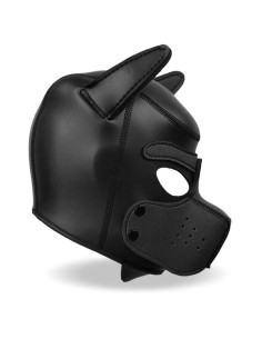 Hound Máscara de Perro Neopreno Hocico Extraíble Negro Talla Única - Imagen 4