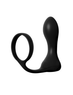 Anillo y Plug Anal Rechargeable Negro - Imagen 1