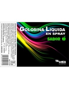 Golosina Líquida en Spray Sabor Manzana 20 ml