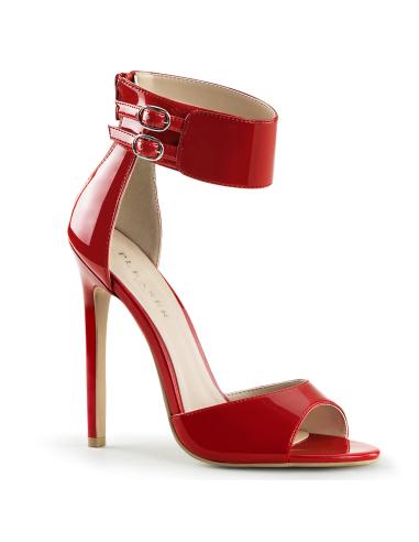 SEXY-19 5" Heel Closed Back Ankle Strap Sandal, Back Zip