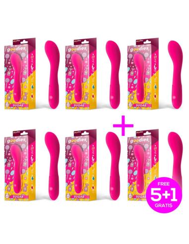 Pack 5+1 Sugar Vibrador Punto G USB Silicona