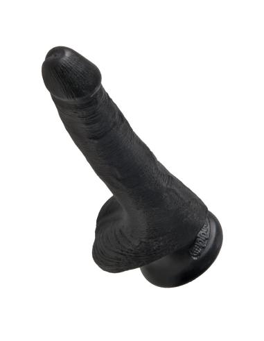 King Cock Pene con Testículos de 6 - Color Negro
